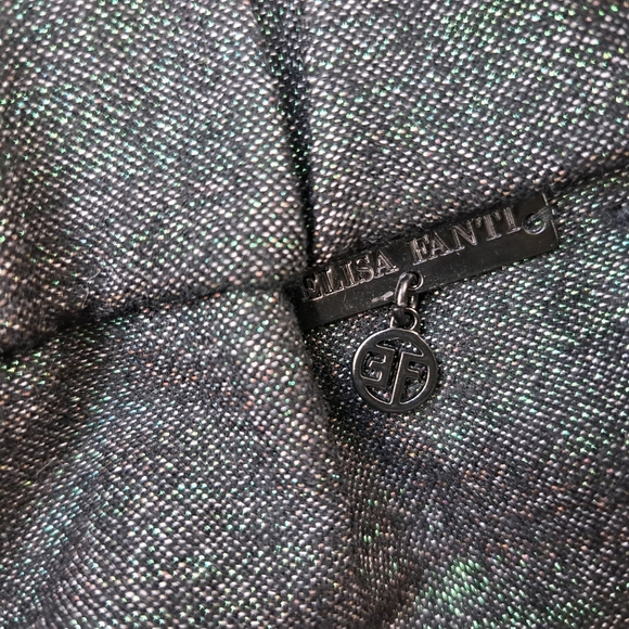 Elisa Fanti Metallic Green Pants Size 50(14) Made in Italy - Picture 4 of 14